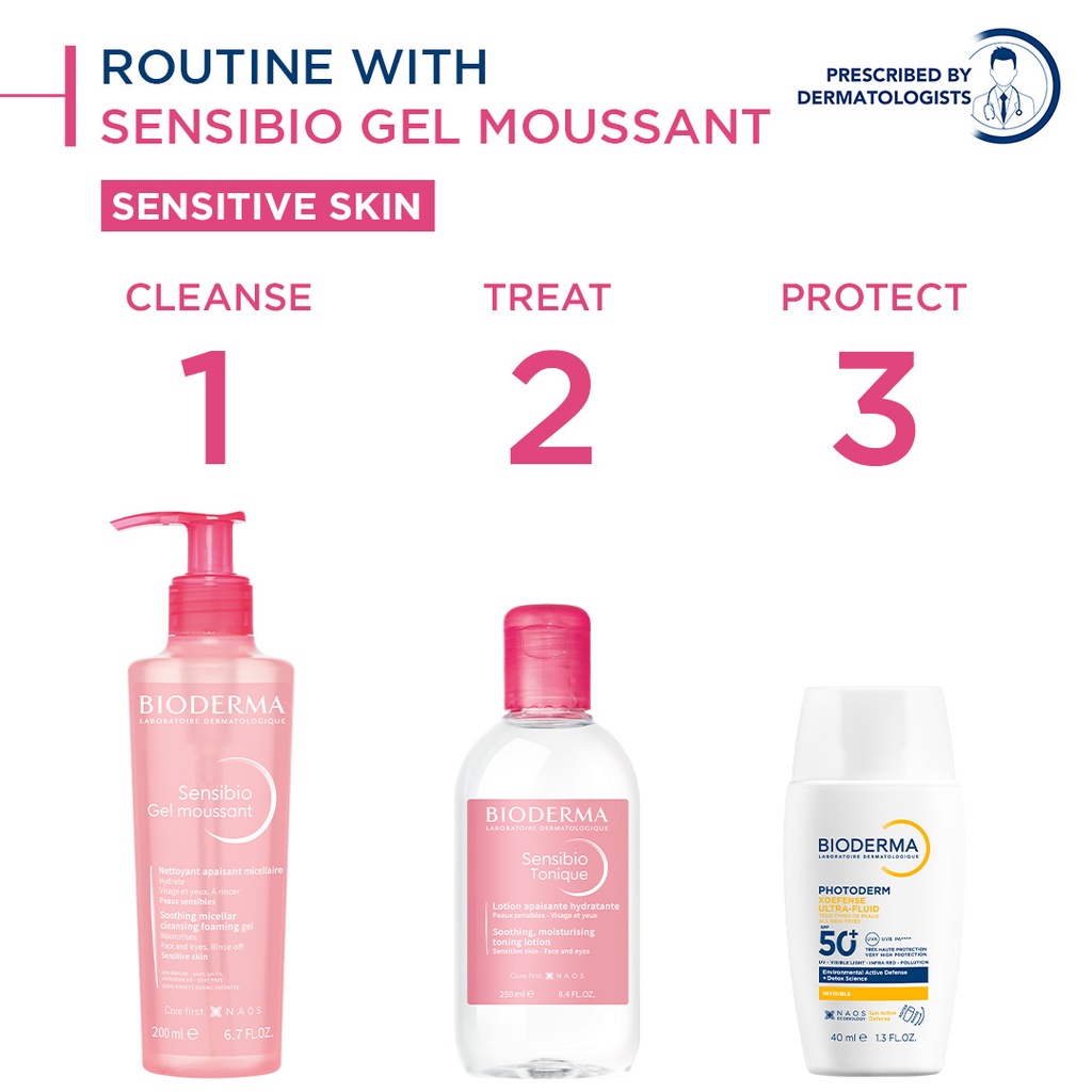Bioderma Sensibio Gel Moussant Gentle Soothing Micellar Foaming Gel Cleanser (Sensitive Skin) - 200 ml