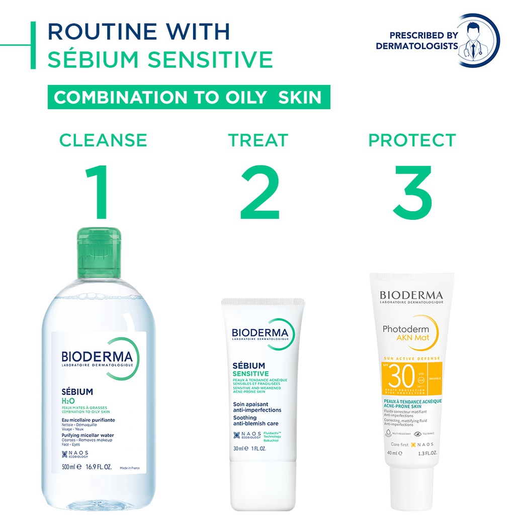 Bioderma Sebium Sensitive Soothing Acne Moisturiser (Acne-Prone Skin) - 30 ml