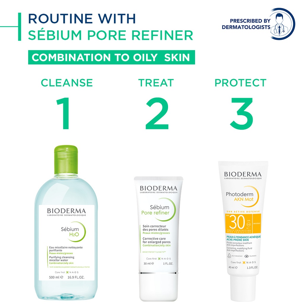 Bioderma Sebium Pore Refiner Pore Treatment Moisturizer (Oily to Acne-Prone Skin) - 30 ml
