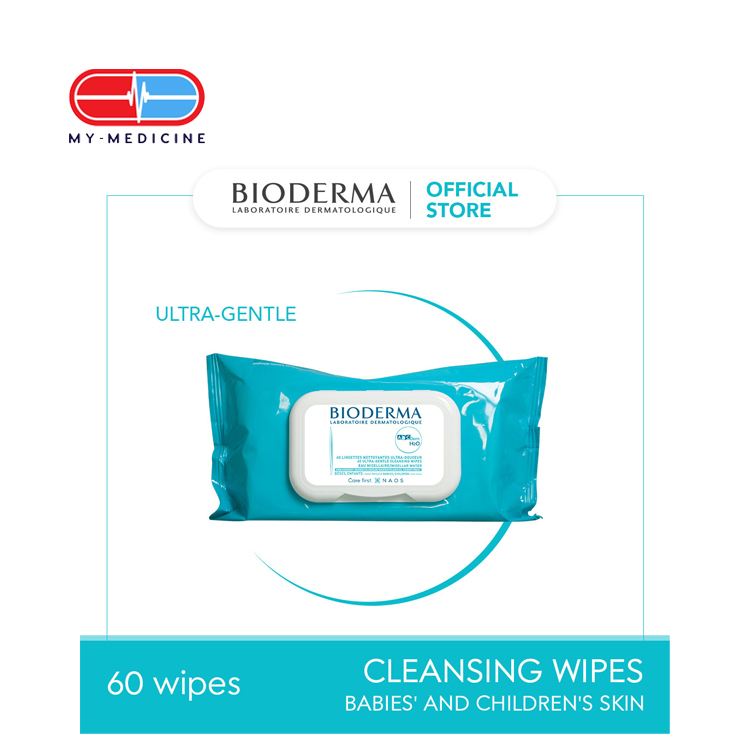 Bioderma ABCDerm Baby Ultra-Gentle Non-Rinse Micellar Cleansing Tissue - 60 Packs