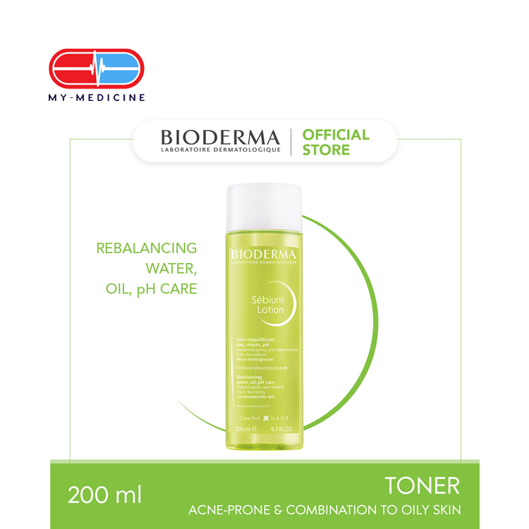 Bioderma Sebium Lotion Hydrating and Mattifying Toner (Combination to Oily, Acne-prone Skin) - 200 ml