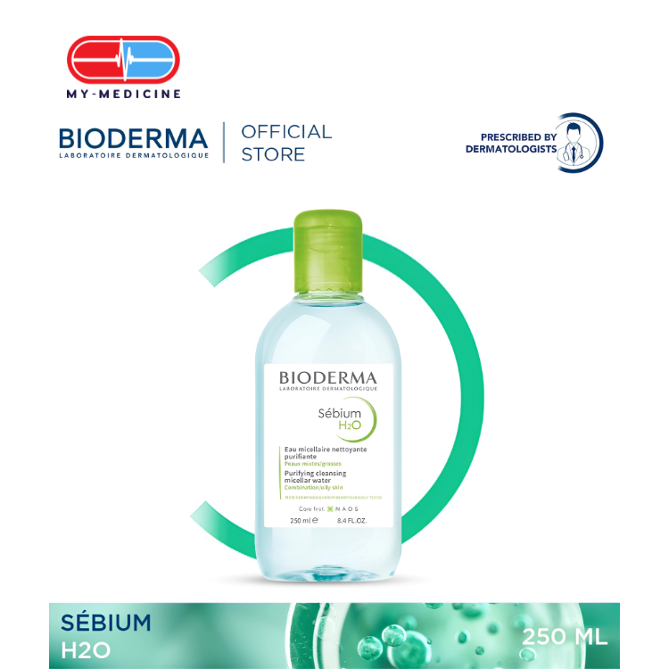 Bioderma Sebium H2O Purifying Micellar Water (Facial Non-Rinse Cleanser for Oily, Acne-Prone Skin)