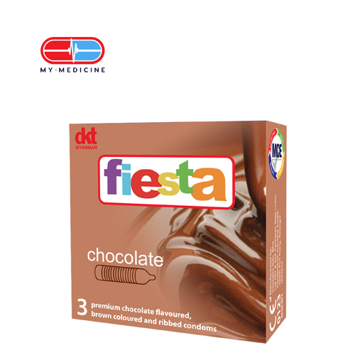 Fiesta Chocolate Ribbed Condom