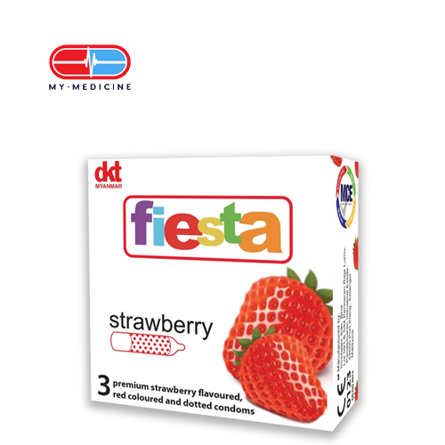 Fiesta Strawberry Dotted Condom
