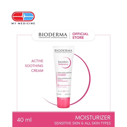 Bioderma Sensibio Defensive Soothing Moisturizer / Face Cream (Sensitive and Sensitized Skin) - 40 ml