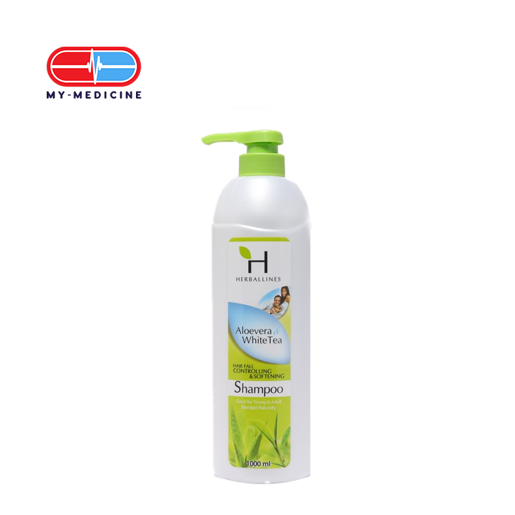 Herballines Hair fall controlling & softening Shampoo (Aloe vera & WhiteTea) 1000 ml