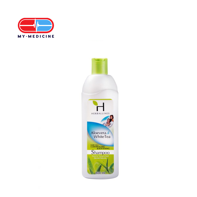 Herballines Hair fall controlling & softening Shampoo (Aloe vera & WhiteTea) 600 ml