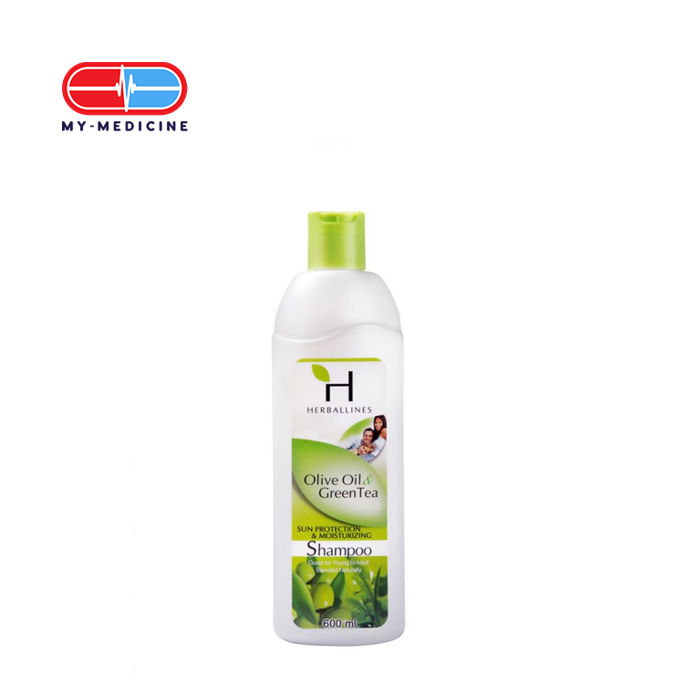 Herballines Sun protection & Moisturizing Shampoo (Olive Oil & Green Tea) 600ml