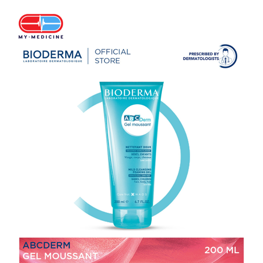 [CP040045] Bioderma ABCDerm Gel Moussant Ultra-Gentle Soap-Free Face and Body Cleansing Gel (Babies and Children Skin) - 200 ml