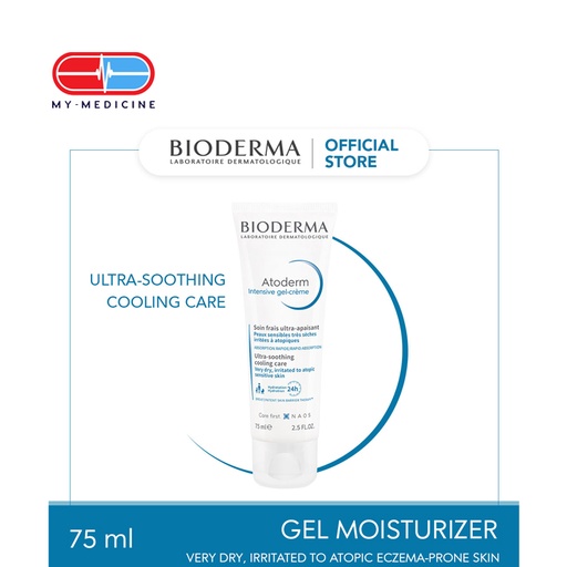 [CP040146] Bioderma Atoderm Intensive Gel-creme Ultra-fresh and Ultra-light Anti-itching Gel Cream (Very Dry, Irritated to Atopic Sensitive Skin) - 75 ml