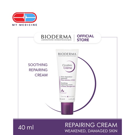[CP040132] Bioderma Cicabio Creme Wound Healing, Repairing, Soothing Cream (Irritated Damaged Skin/ Non-oozing Lesions) - 40 ml