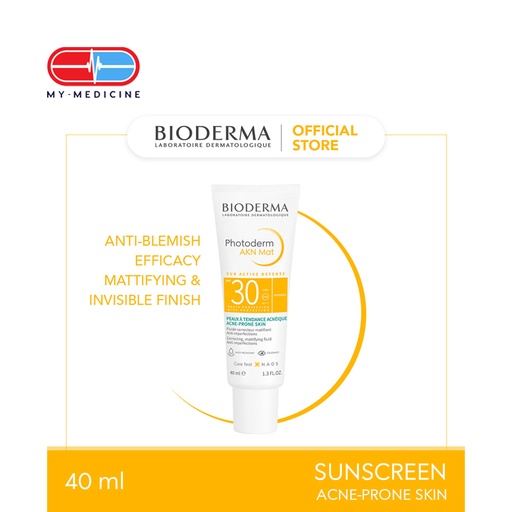 [CP040131] Bioderma Photoderm AKN Mat SPF 30 High Protection Anti-blemish Sunscreen for Face (Acne-prone Skin) - 40 ml