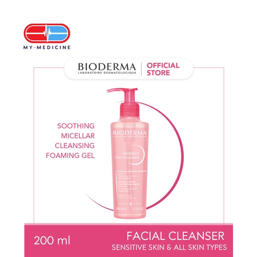 [CP040127] Bioderma Sensibio Gel Moussant Gentle Soothing Micellar Foaming Gel Cleanser (Sensitive Skin) - 200 ml