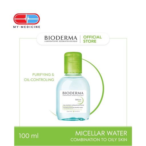 Bioderma Sebium H2O Purifying Micellar Water (Facial Non-Rinse Cleanser for Oily, Acne-Prone Skin)