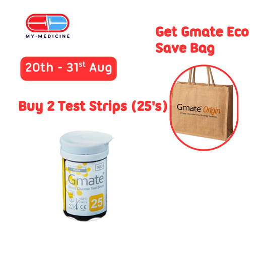 [MA080207] Gmate Blood Glucose Test Strips (25's)