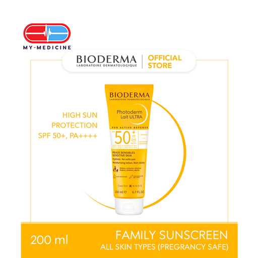 [CP040386] Bioderma Photoderm Lait ULTRA Family Use Sunscreen SPF50+ ( All Skin Types ) - 200 ML